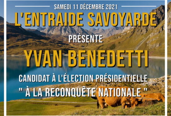 À la reconquête nationale – Yvan BENEDETTI à AIX-LES-BAINS le 11 DÉCEMBRE 2021