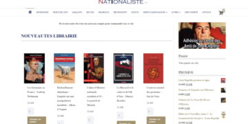 Retour en ligne du site « Boutique Nationaliste » : livres, drapeaux, vêtements, accessoires…