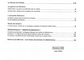 Courrier du Continent : Guerre en Ukraine et actualité littéraire