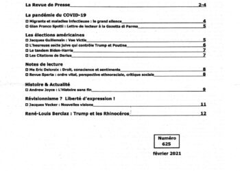 Nouveauté : Courrier du Continent – n°625 – Février 2021