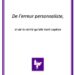 Nouveauté : De l’erreur personnaliste – Joseph Merel