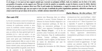 L&rsquo;Écho d&rsquo;AF : « La France, la France seule »