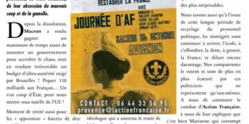L&rsquo;Écho d&rsquo;AF : Contre le désespoir, refaire un peuple, restaurer la France