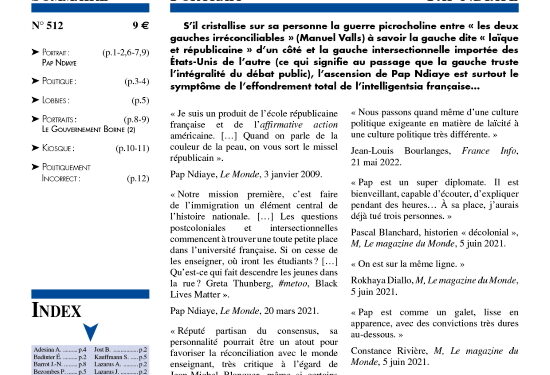 Faits & Documents : Portrait : Pap Ndiaye