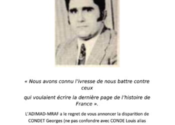 Disparition de Georges Condet, ancien du Front nationaliste à Alger