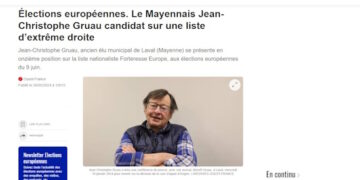 « Le seul bon choix du 9 juin 2024 ? Forteresse Europe ! » – Jean-Christophe Gruau