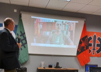 Intervention de Manuel Andrino (La Falange) au congrès des Nationalistes