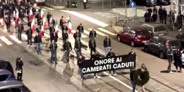 Milan a rendu hommage aux camarades Ramelli, Borsani et Pedenovi assassinés