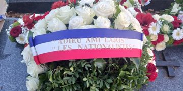 Hommage des Nationalistes aux obsèques de Lajos Marton