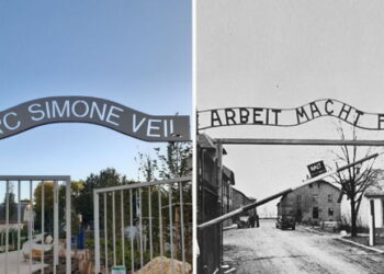 À Ermont, le fronton du parc Simone Veil retiré…