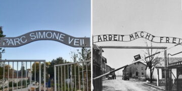 À Ermont, le fronton du parc Simone Veil retiré…