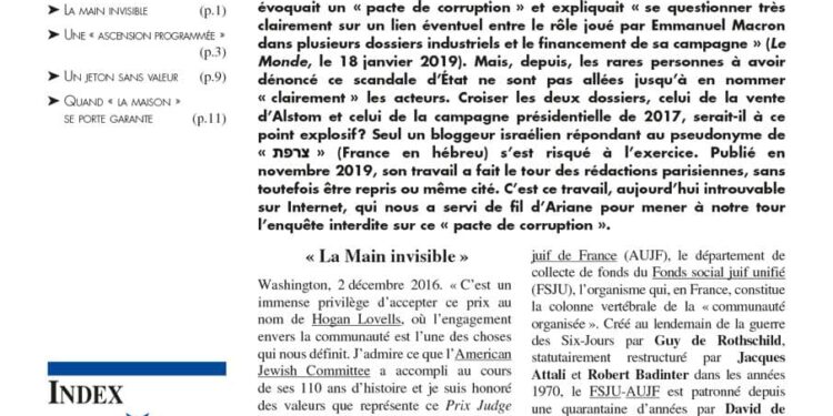 Nouveauté : Faits & Documents n° 492 – Enquête : Le « pacte de corruption » (1)