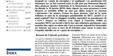 Nouveauté : Enquête : Le « pacte de corruption » (3) – Faits & Documents n° 494