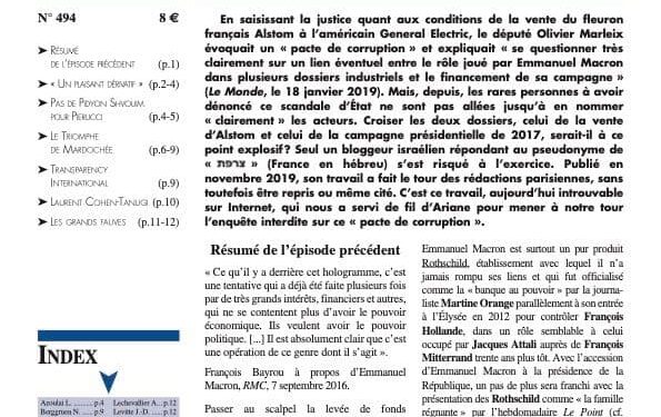 Nouveauté : Enquête : Le « pacte de corruption » (3) – Faits & Documents n° 494