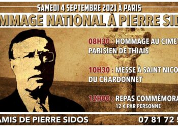 Hommage national à Pierre SIDOS – 4 septembre 2021 – Paris