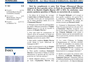 Lettre d’information – Nouveauté : Enquête : Le Vrai Visage d’Emmanuel Macron (fin)