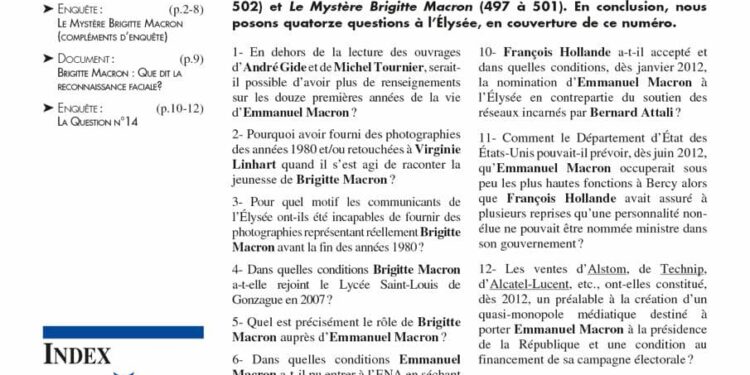 Lettre d’information – Nouveauté : Enquête : Le Vrai Visage d’Emmanuel Macron (fin)