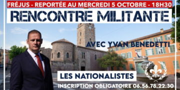 Rencontre militante avec Yvan Benedetti – Fréjus – 5 octobre 2022