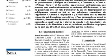 Faits & Documents – Portrait : André bercoff