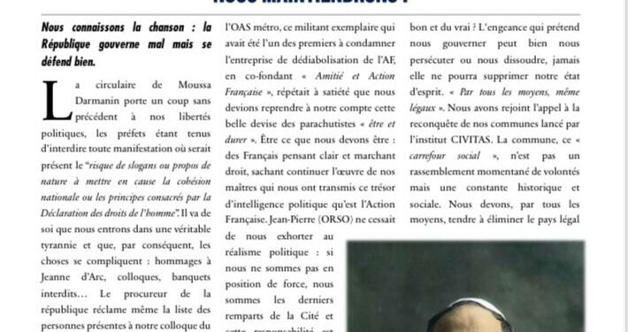 L’Écho d’AF : Nous maintiendrons !