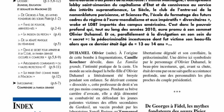 Faits & Documents – Jeunesse, éducation et sexualité en Macronie (2)