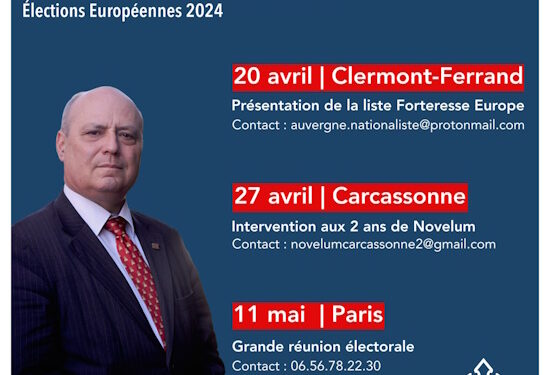 Clermont-Ferrand, Carcassonne, Paris : venez rencontrer Pierre-Marie Bonneau, tête de liste Forteresse Europe !
