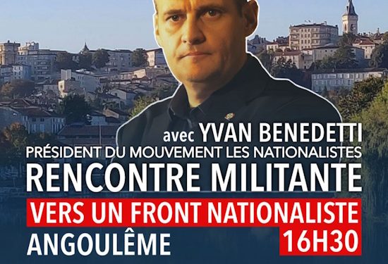 Vers un Front Nationaliste – Yvan Benedetti – Angoulême – 24 janvier 2026