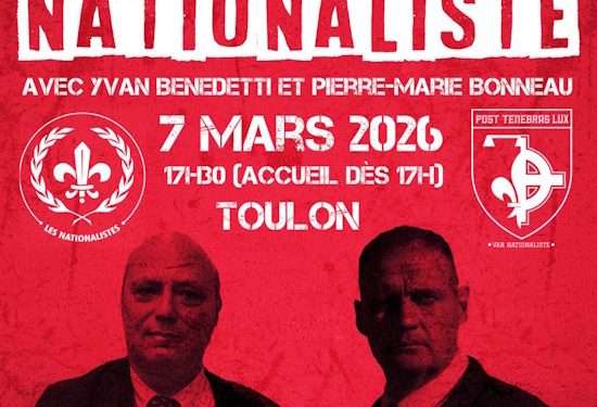 Vers un Front Nationaliste avec Pierre-Marie Bonneau et Yvan Benedetti – Toulon – 7 mars 2026
