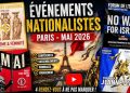EVÉNEMENTS NATIONALISTES : Trois jours de mobilisation à Paris, du 8 au 10 mai 2026