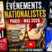 EVÉNEMENTS NATIONALISTES : Trois jours de mobilisation à Paris, du 8 au 10 mai 2026