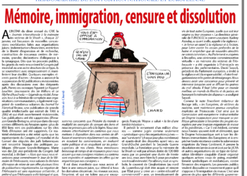 Mémoire, immigration, censure et dissolution