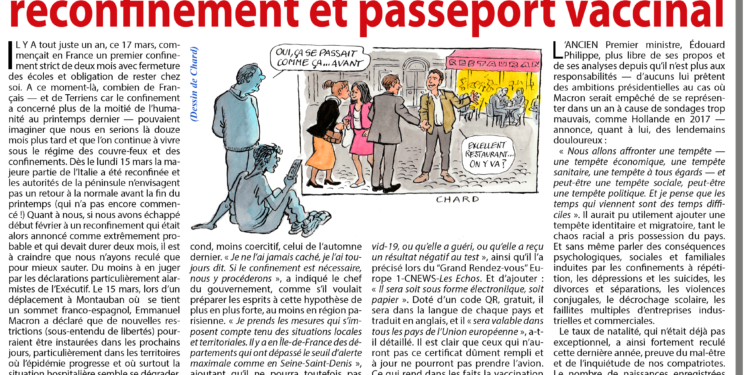 La folie continue : possible reconfinement et passeport vaccinal