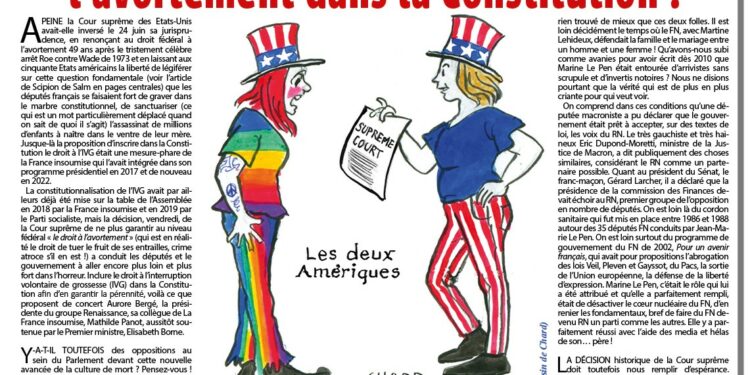 Rivarol : Les députés français veulent inscrire l’avortement dans la Constitution !