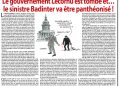 Rivarol : Le gouvernement Lecornu est tombé et… le sinistre Badinter va être panthéonisé !