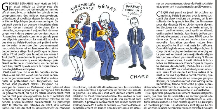 Rivarol : La grande peur des députés gamellards sauve Lecornu de la censure !