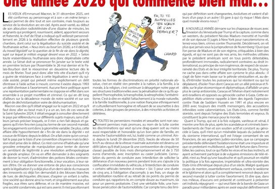 Une année 2026 qui commence bien mal… – Rivarol
