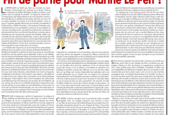 Fin de partie pour Marine Le Pen ? – Rivarol