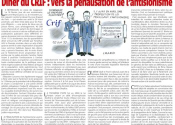 Dîner du CRIF : vers la pénalisation de l’antisionisme – Rivarol