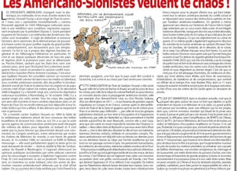 Les Américano-Sionistes veulent le chaos ! – Rivarol