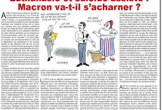 Euthanasie et suicide assisté : Macron va-t-il s’acharner ? – Rivarol