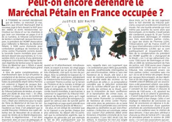 Peut-on encore défendre le Maréchal Pétain en France occupée ? – Rivarol