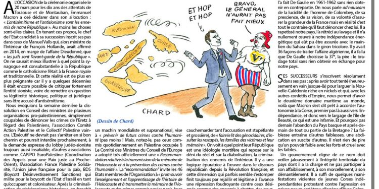 Rivarol : Après la Nouvelle-Calédonie, Macron essaie-t-il aussi de brader la Corse ?