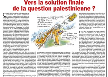 Rivarol : Vers la solution finale de la question palestinienne ?