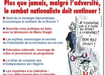 Rivarol : Continuons hardiment le combat !