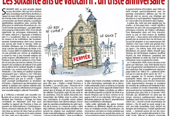 Rivarol – Les soixante ans de Vatican II : un triste anniversaire