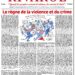 Le règne de la violence et du crime