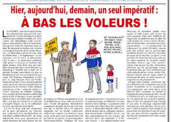 Hier, aujourd’hui, demain, un seul impératif : À BAS LES VOLEURS !