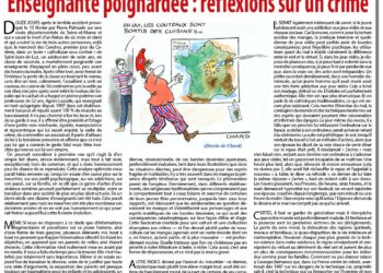 Enseignante poignardée : réflexions sur un crime