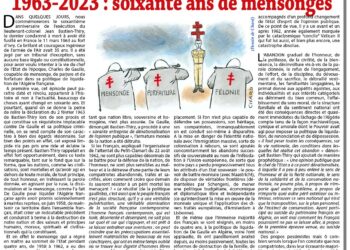 1963-2023 : soixante ans de mensonges