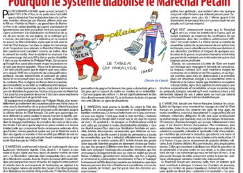 Pourquoi le Système diabolise le Maréchal Pétain